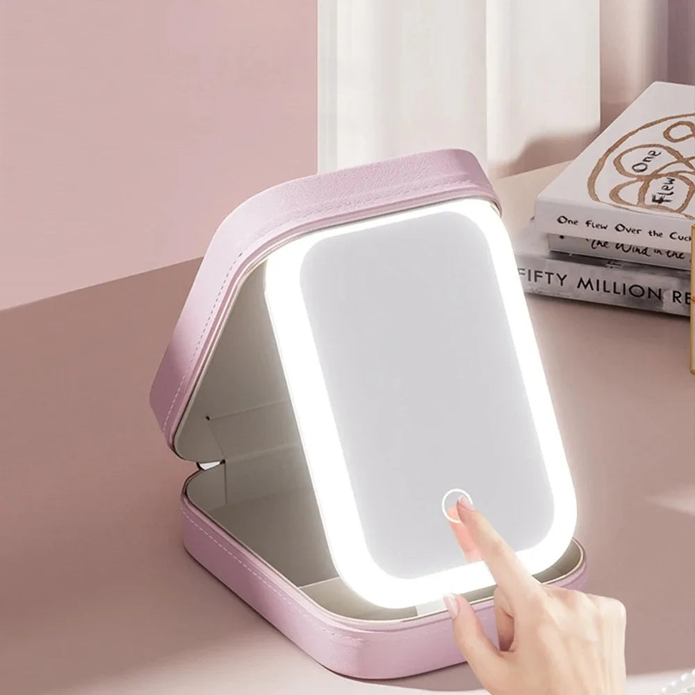 LED Portable Travel Makeup Case