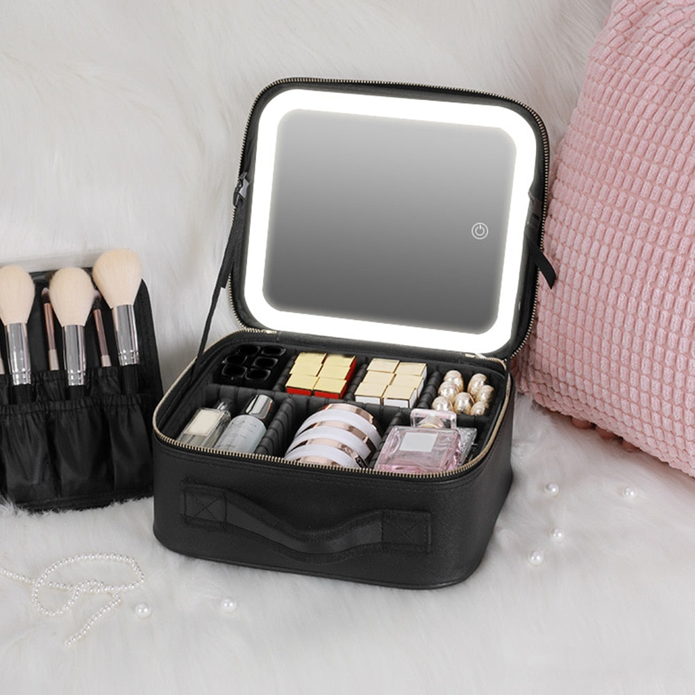 LED Cosmetic Bag with Mirror LED Beauty Gadgets